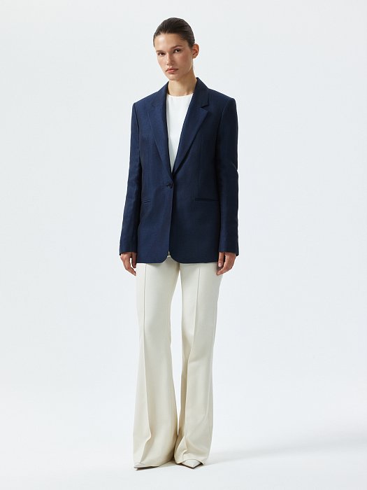 Прямой жакет изо льна: фото №6