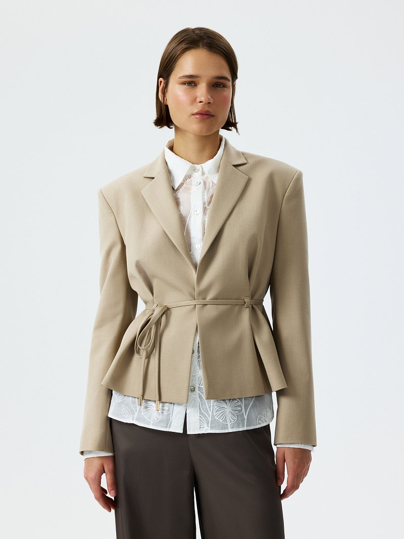 Жакет из переработанного материала с шерстью (Р158)