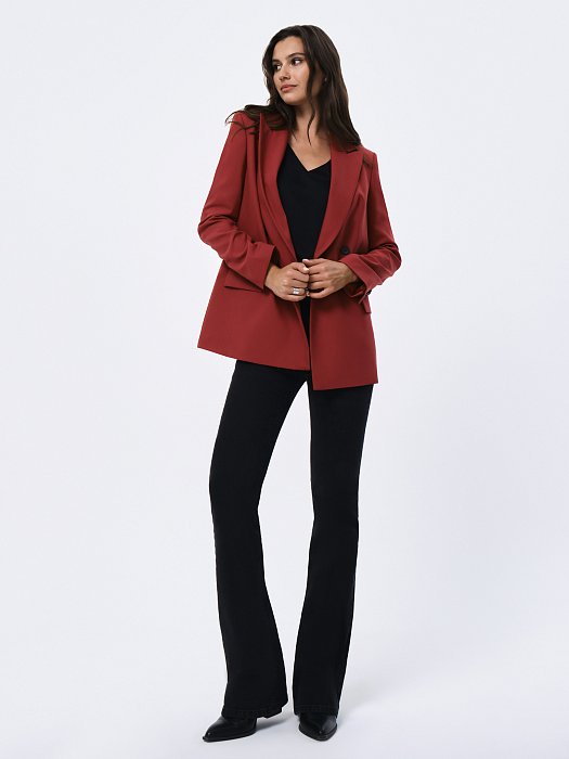 Двубортный прямой жакет: фото №3