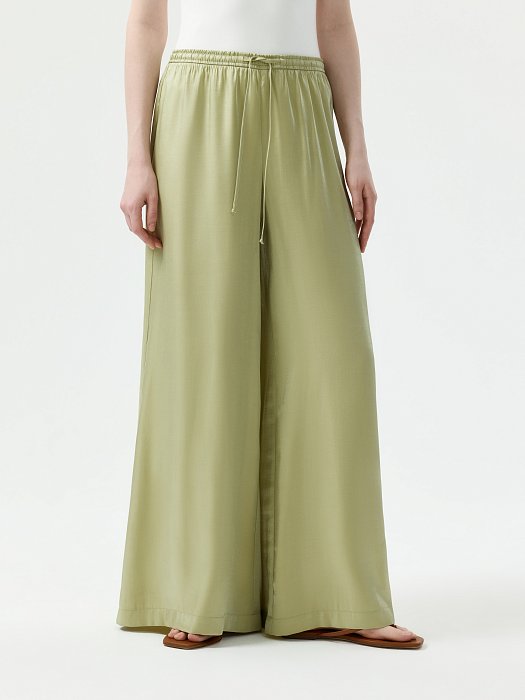 Атласные брюки на кулиске: фото №4