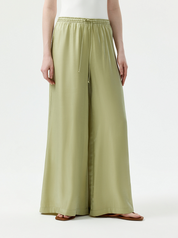 Атласные брюки на кулиске