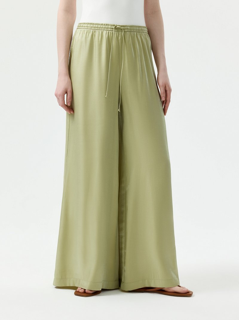 Атласные брюки на кулиске