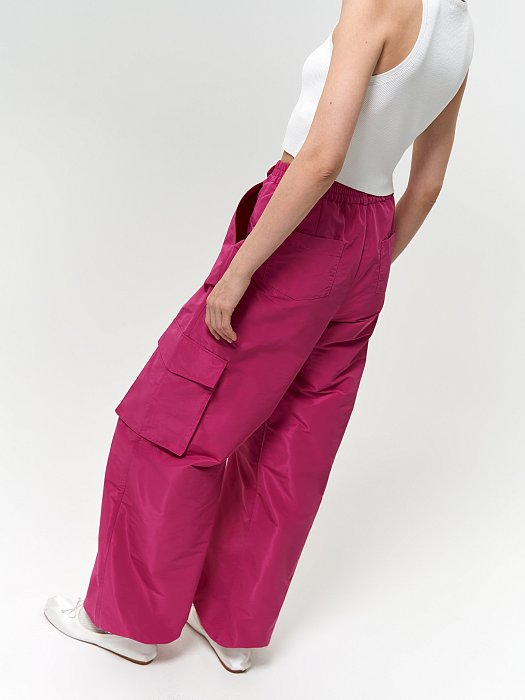 Брюки-карго из плащевой ткани: фото №5