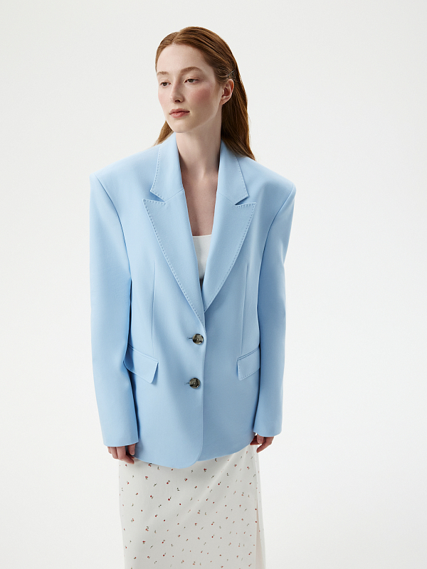 Прямой жакет из хлопка