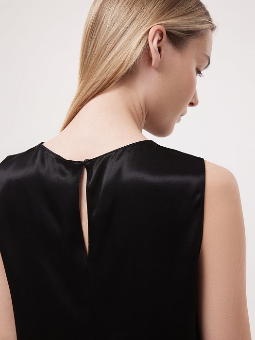 Атласный топ прямого кроя: фото №3