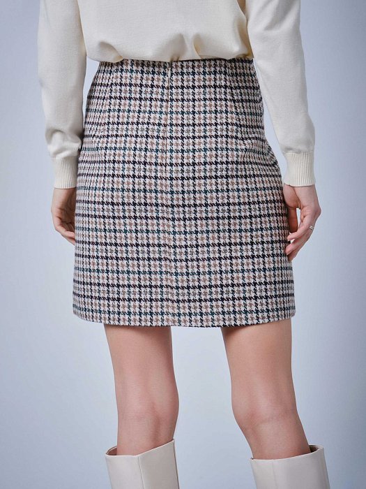 Юбка-мини из смесовой шерсти: фото №5