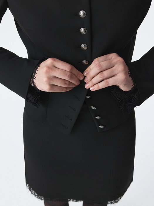 Приталенный жакет со стойкой (Р158): фото №4