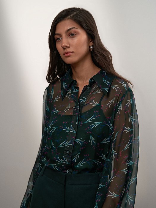 Блуза из шифона с принтом: фото №2