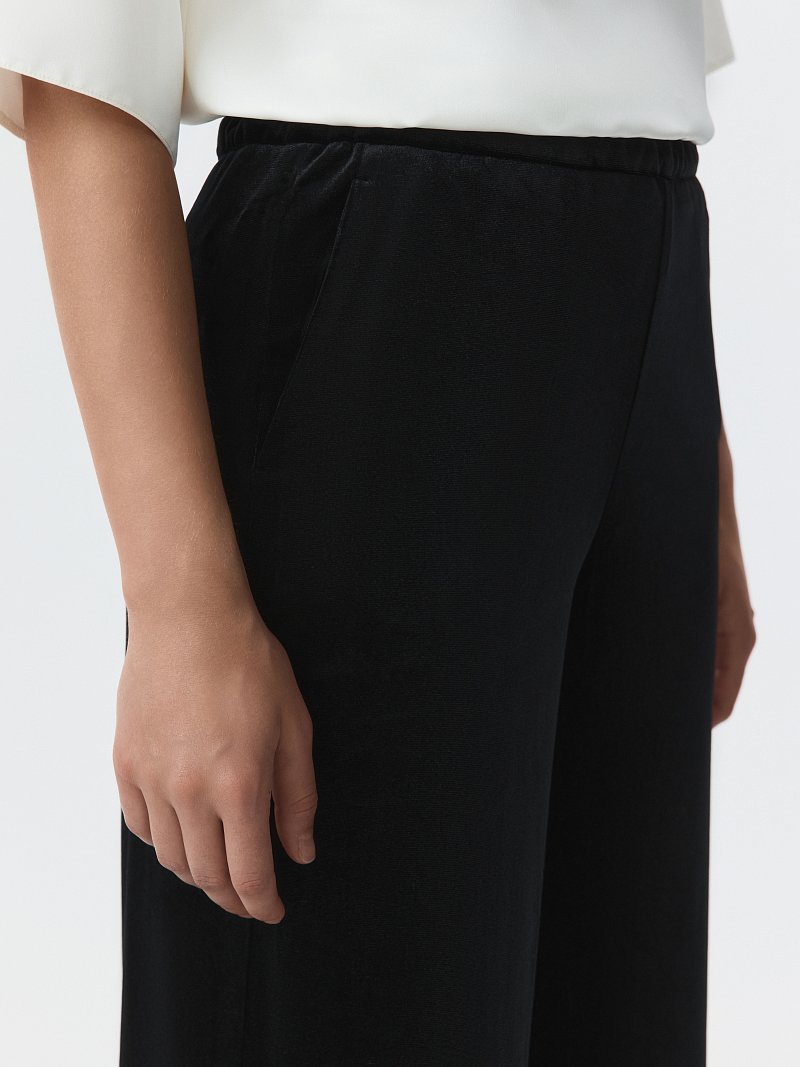 Брюки из бархата на резинке