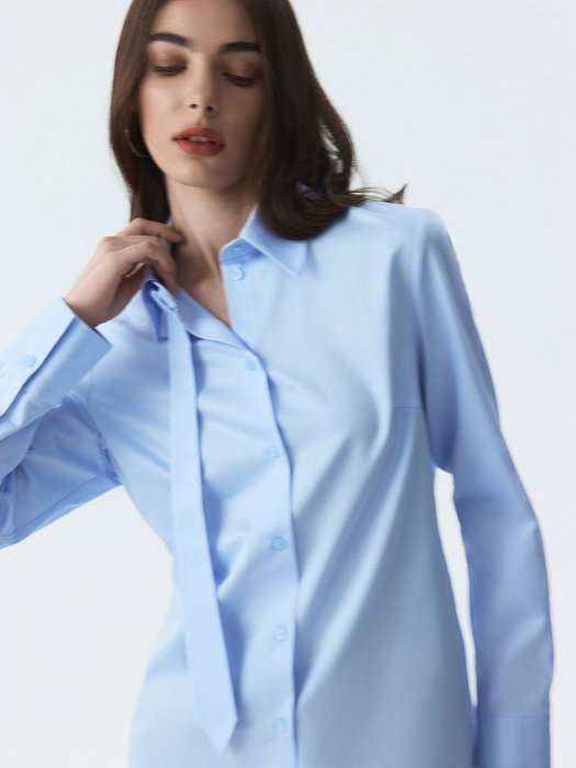 Рубашка со съемным галстуком: фото №7