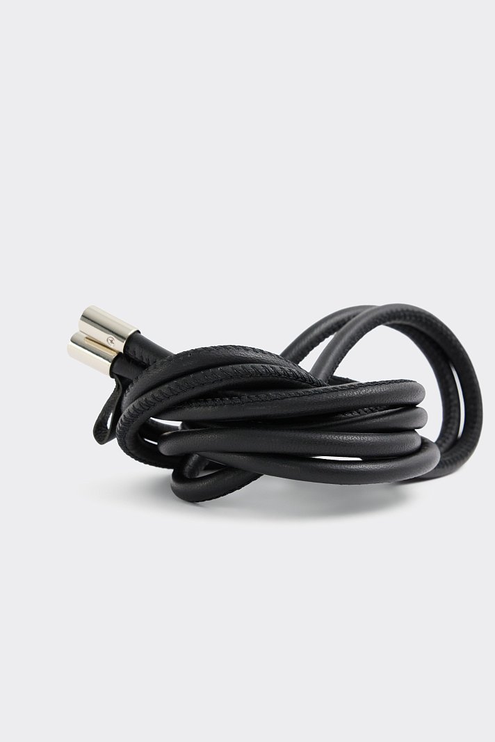 Пояс-шнурок из натуральной кожи