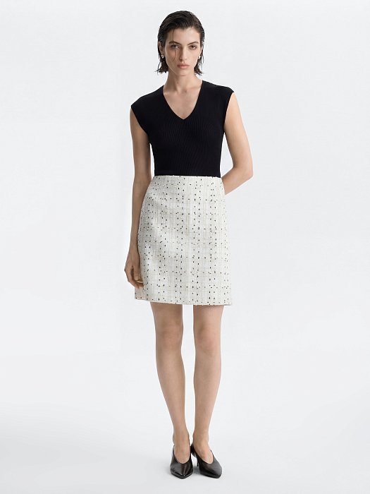 Юбка-трапеция мини: фото №3