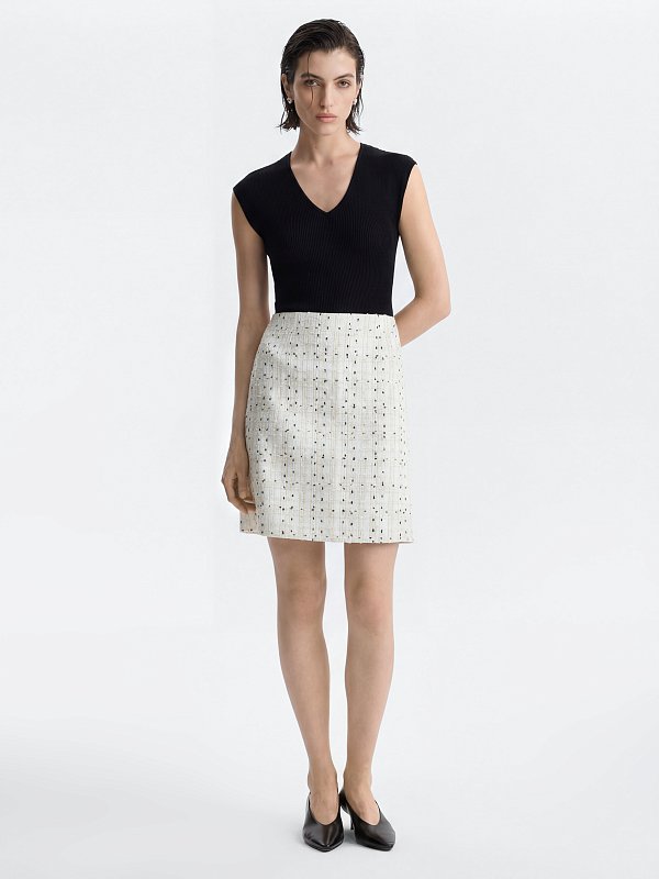 Юбка-трапеция мини