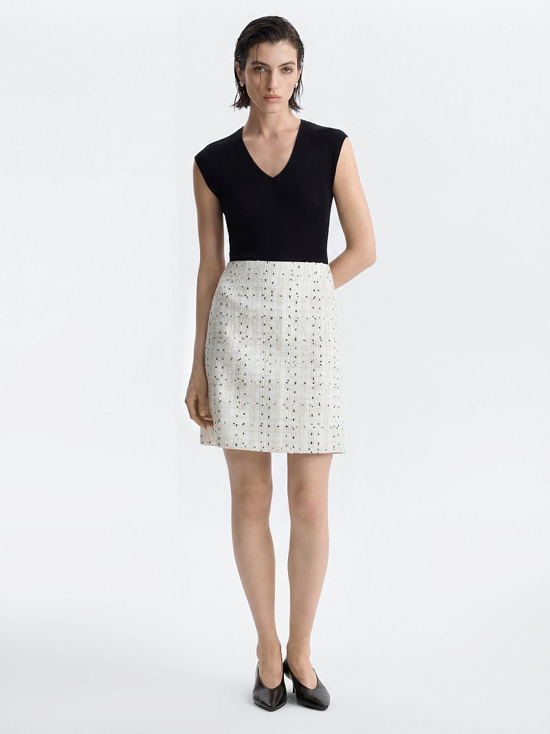 Юбка-трапеция мини