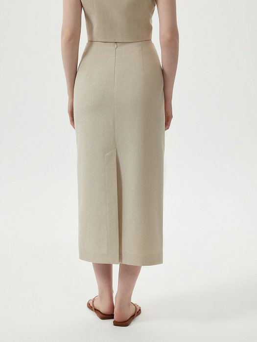 Юбка-миди с разрезом: фото №4