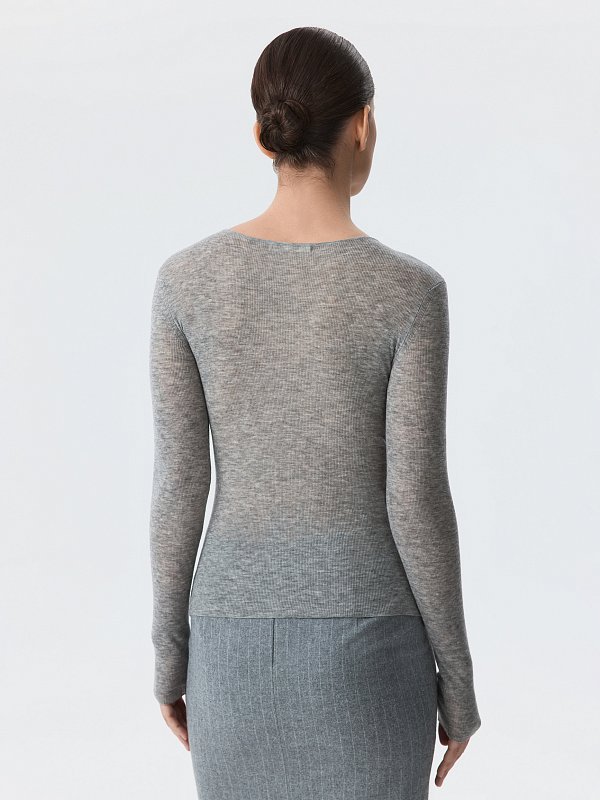 Шерстяной джемпер на запах