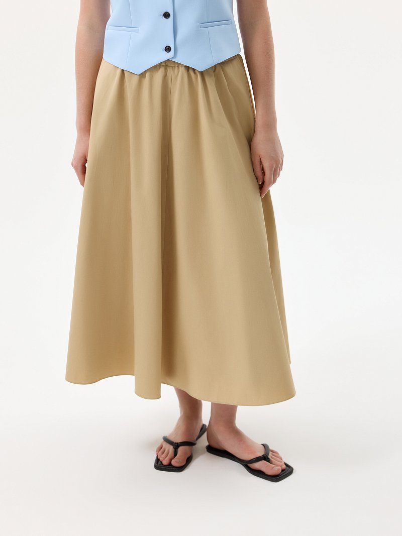 Расклешенная юбка из хлопка