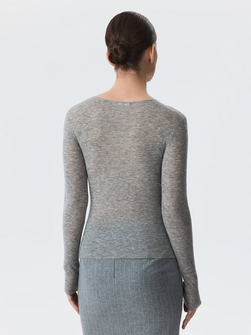 Шерстяной джемпер на запах