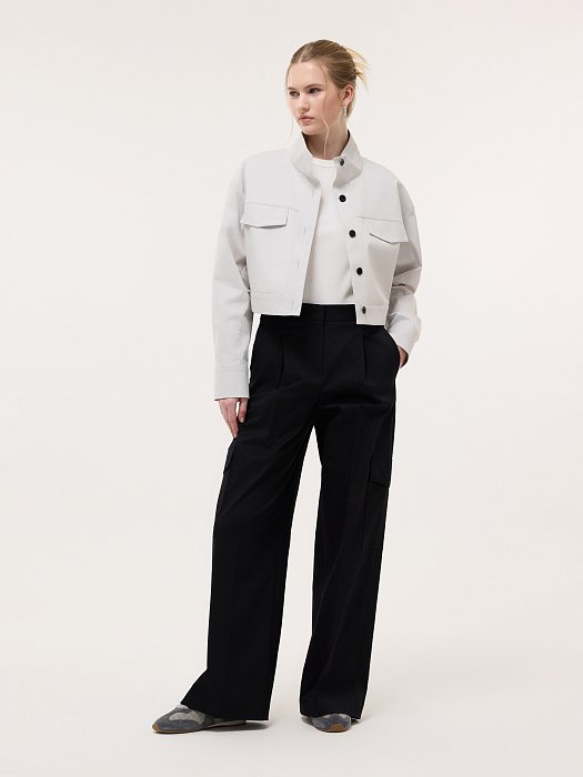 Укороченный жакет из хлопка: фото №5