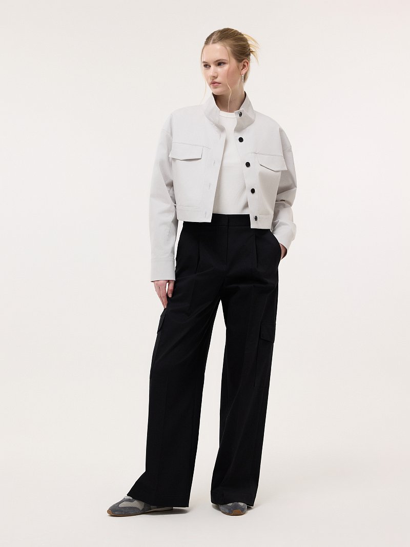 Укороченный жакет из хлопка