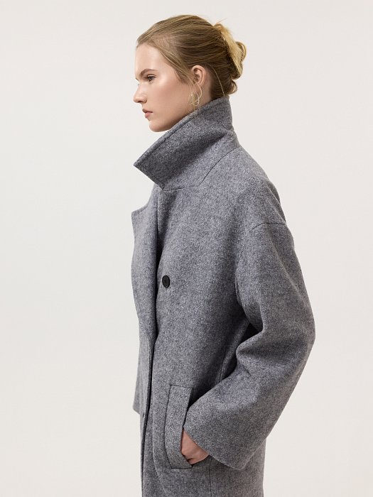 Пальто из букле с шерстью: фото №4