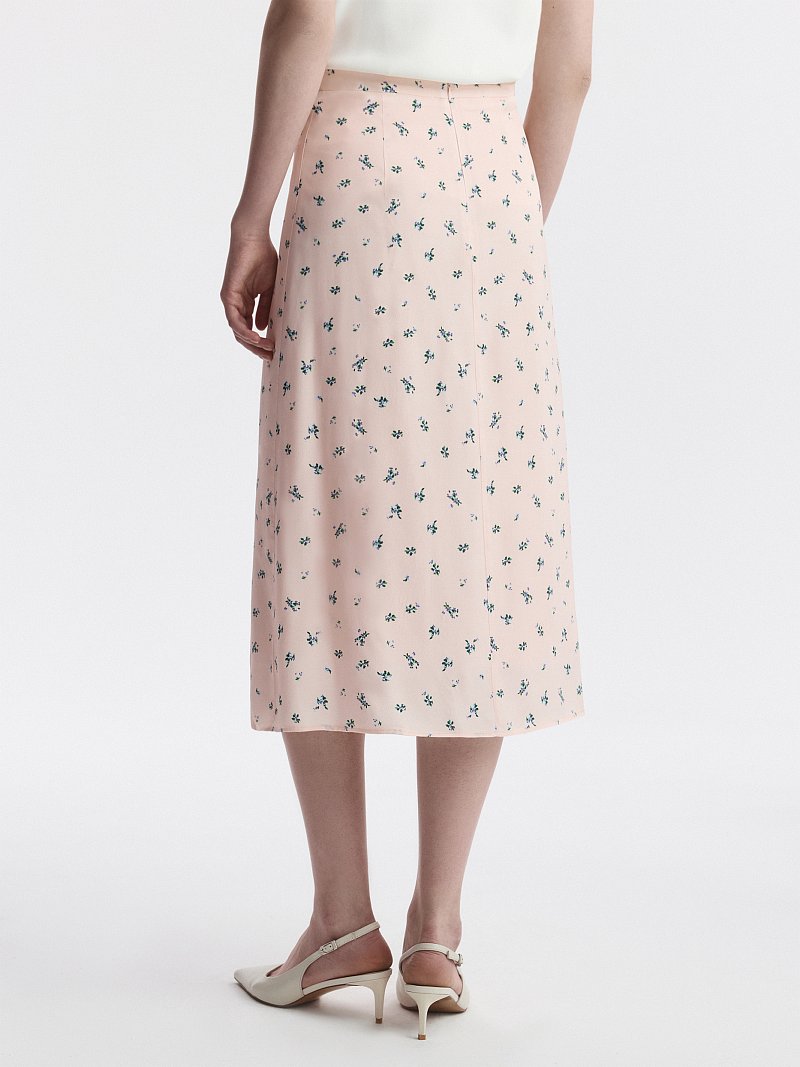 Атласная юбка в цветочек (Р158)
