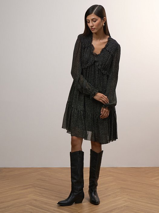 Платье из шифона с принтом: фото №3