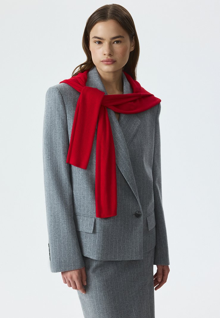 Жакет из фланели в полоску