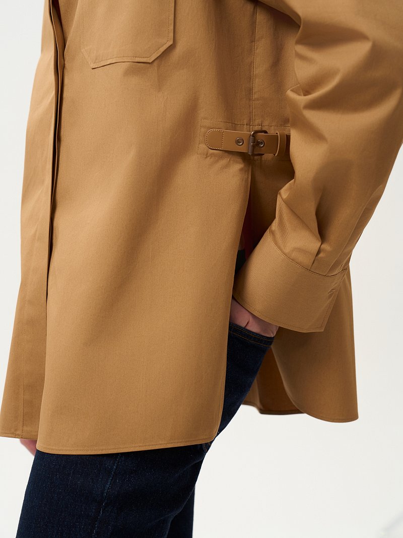 Рубашка с ремешками по бокам