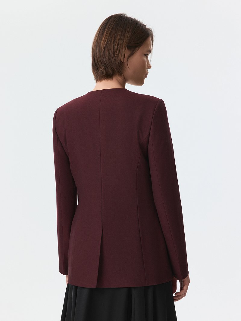 Приталенный жакет с шерстью (Р158)