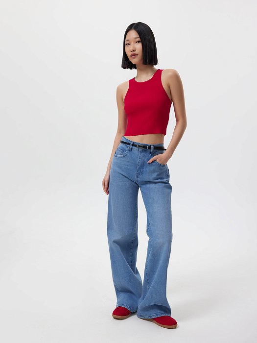 Укороченный топ из трикотажа: фото №5