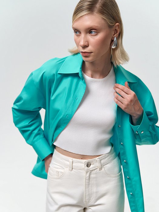 Рубашка с асимметричным низом: фото №6