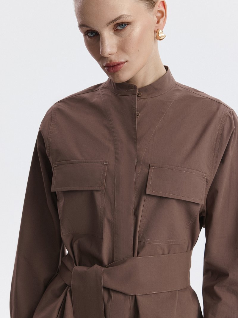 Блуза из 100% хлопка с поясом