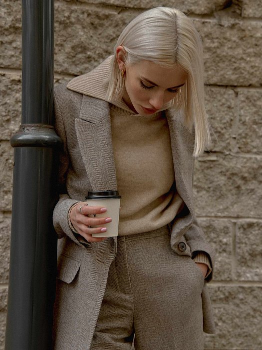 Однобортный жакет из шерсти: фото №2