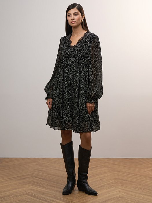 Платье из шифона с принтом: фото №2