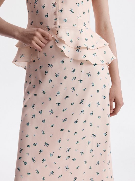 Атласная блуза в цветочек (Р158): фото №4