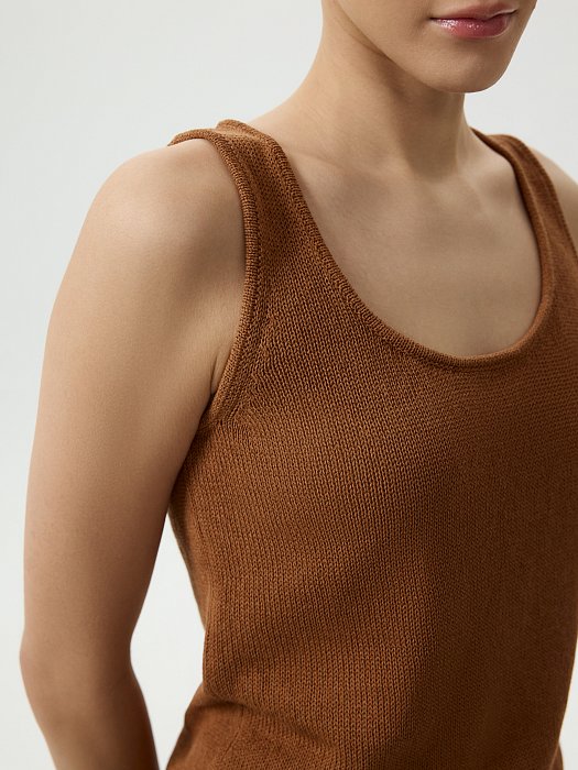 Вязаный топ с хлопком: фото №2