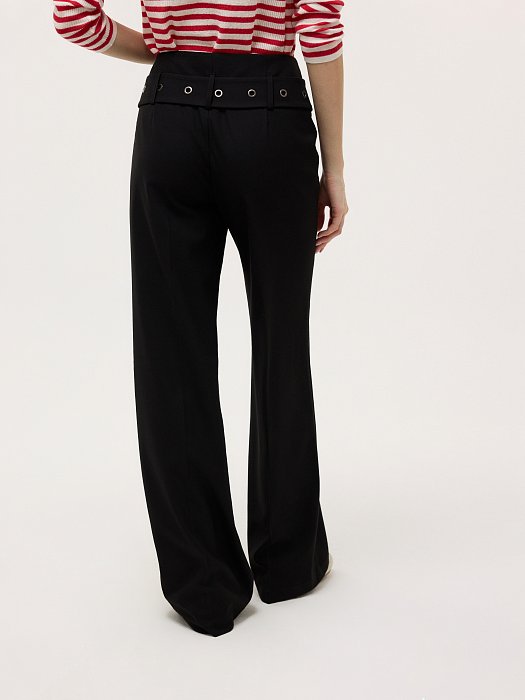 Расклешенные брюки с ремнем : фото №4