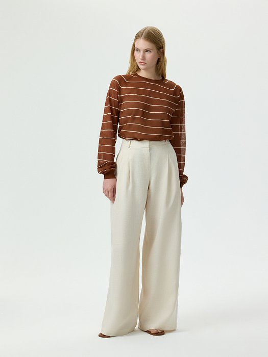 Широкие брюки из 100% льна: фото №2