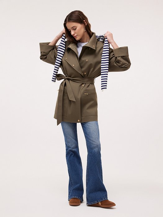 Плащ оверсайз из хлопка: фото №7