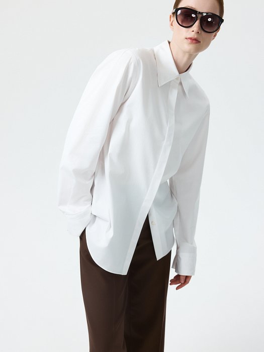 Рубашка оверсайз из хлопка: фото №5