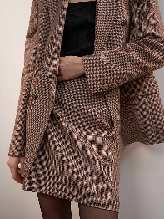 Юбка-мини в клетку: фото №3