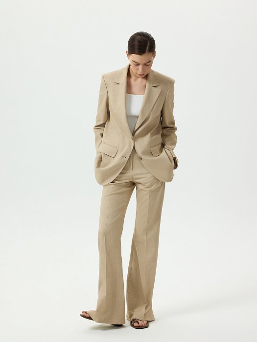 Прямой жакет с хлопком: фото №4