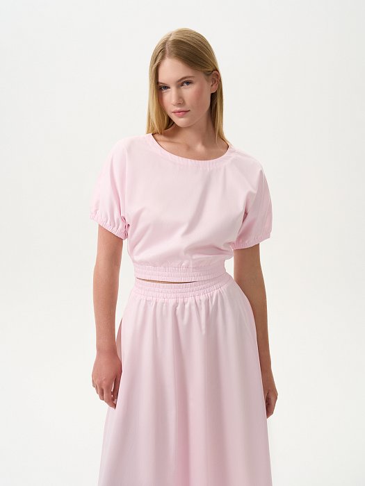 Хлопковый костюм с юбкой: фото №3