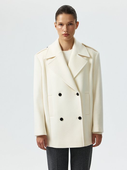 Пальто-жакет из 100% шерсти: фото №2