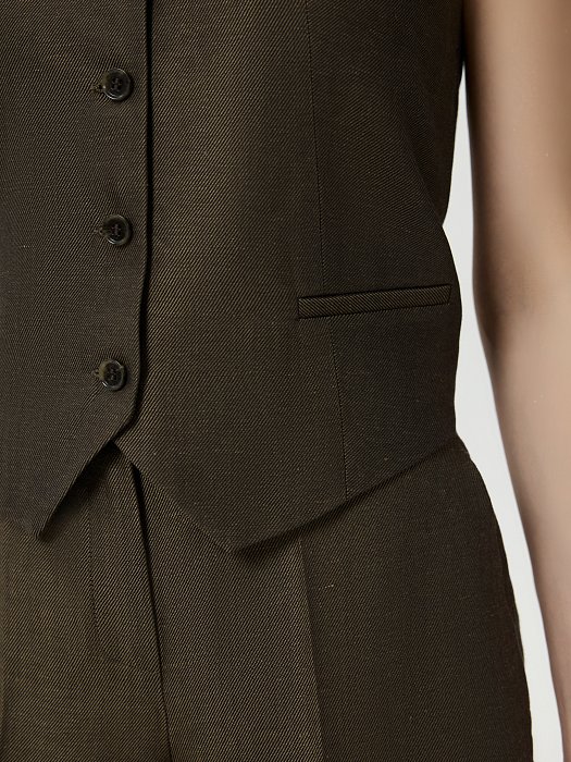 Льняной жилет: фото №2