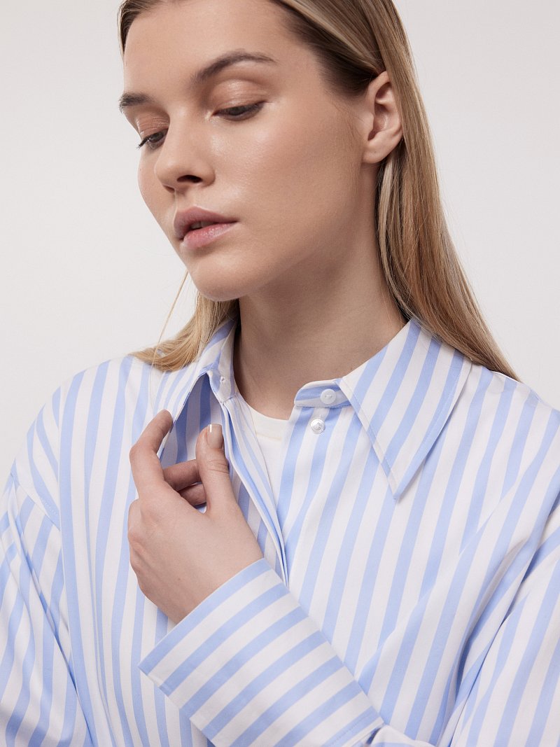 Рубашка в широкую полоску