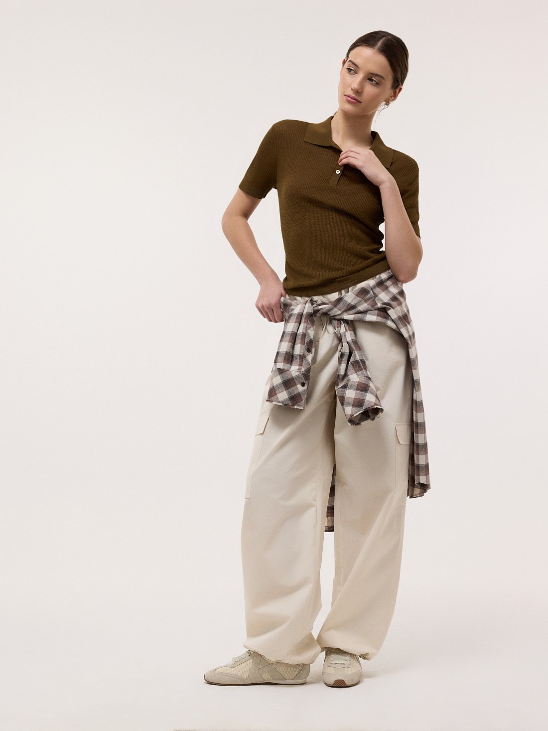 Сетчатое поло с короткими рукавами: фото №1