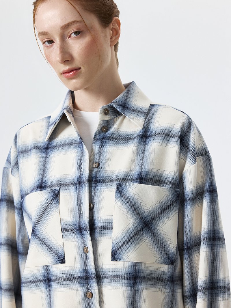 Клетчатая рубашка с карманами