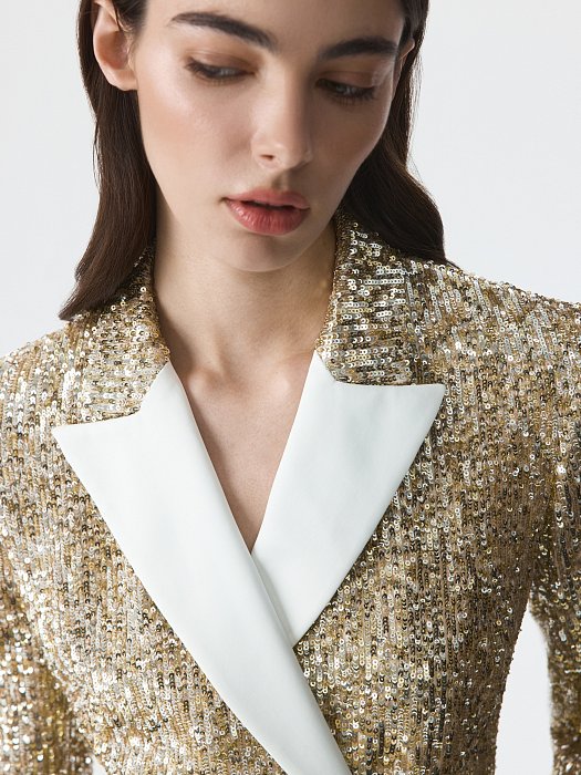 Платье-жакет в пайетках: фото №4